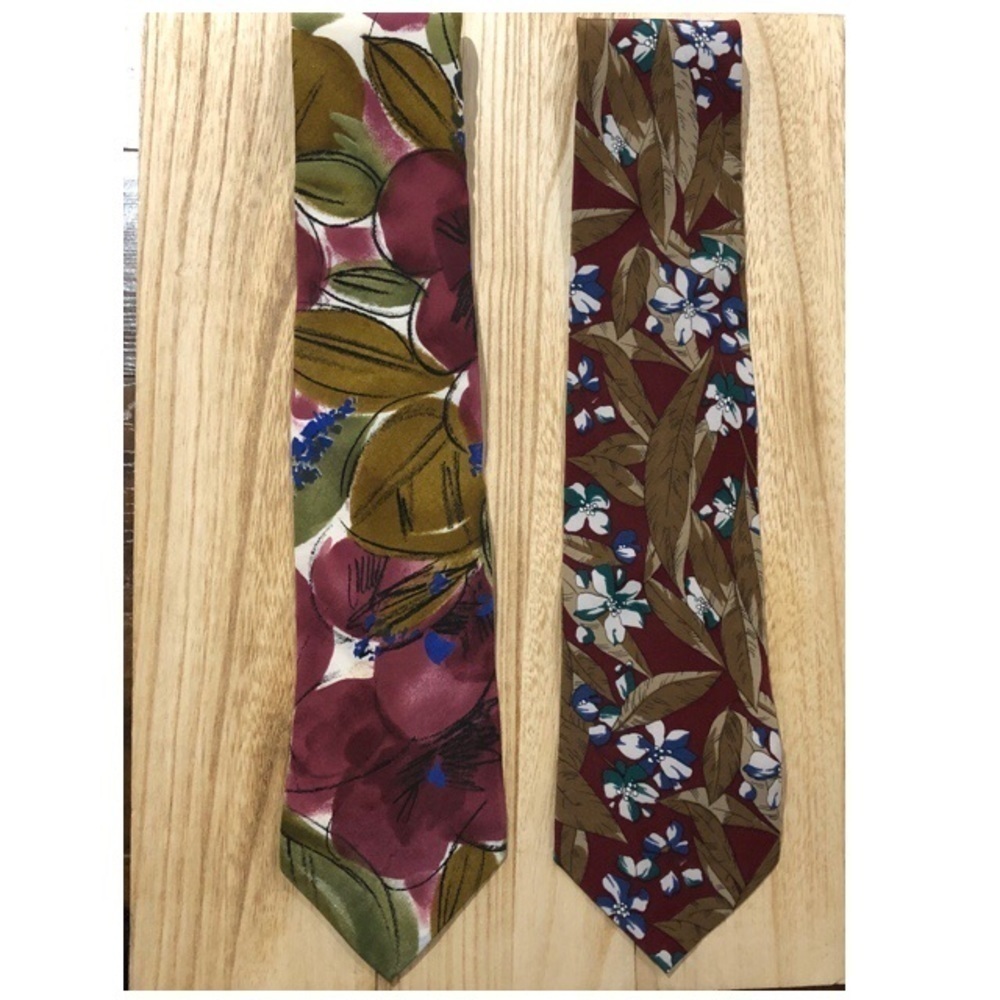 Ted Lapidus Floral Ties Multicolor Bundle of 2